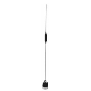 PCTEL MUF4505NGP(-S) No Ground Plane Base Loaded Chrome Coil Antenna, optional spring, no ground plane required